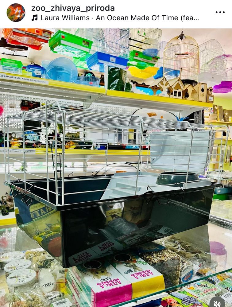 Клетки для кроликов и морских свинок в зоомагазине «Живая Природа»