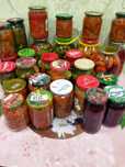 Саленья, салаты, варенья, компоты