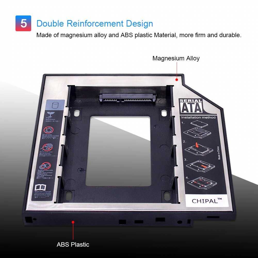 Новый Переходник Caddy Optibay HDD/SSD в привод ноутбука 9.5 и 12.7 мм