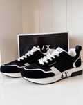 Armani Exchange Runner Sneakers (Black/White)