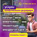 ГРАФИЧЕСКИЙ ДИЗАЙН, меню, презентация, инфографика, логотип, прайс
