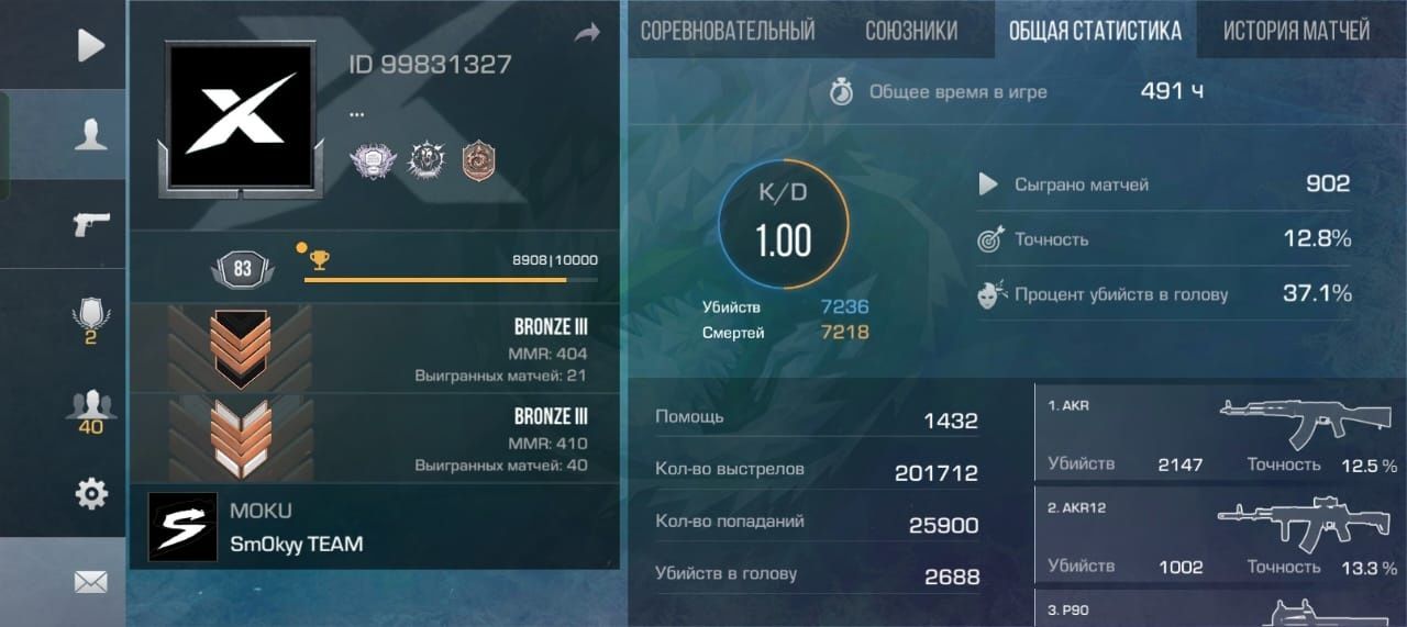Акк standoff 2 вместе с кланом