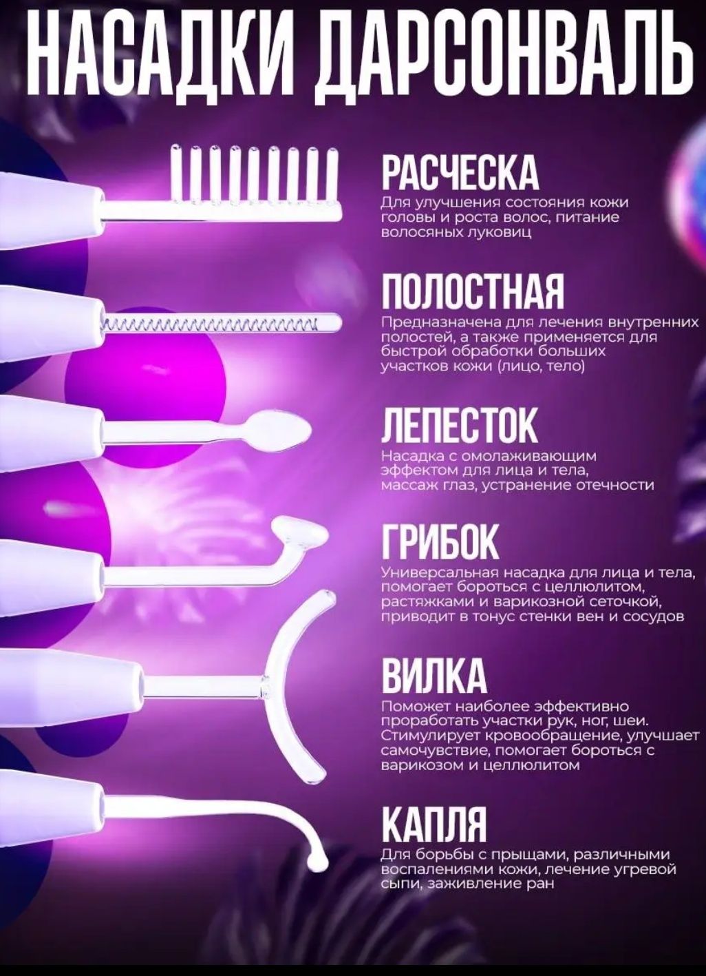 Дарсонваль аппарат для лица, тела и волос