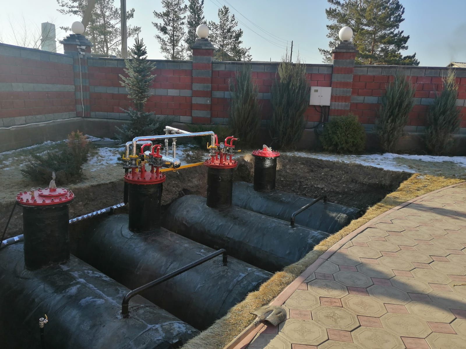 Установка газгольдеров