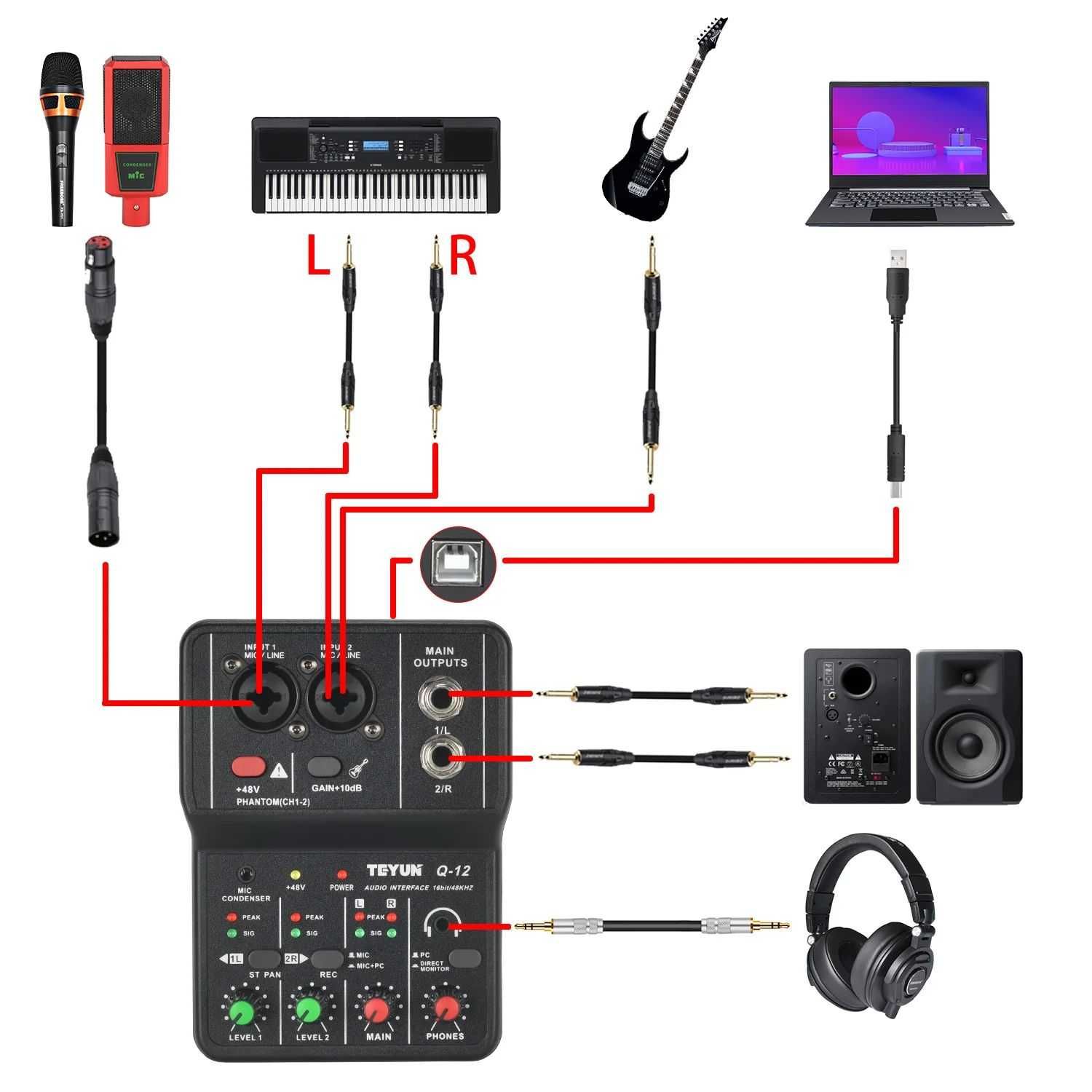 Teyun Q-12, новый портативный внешний USB-аудиоинтерфейс