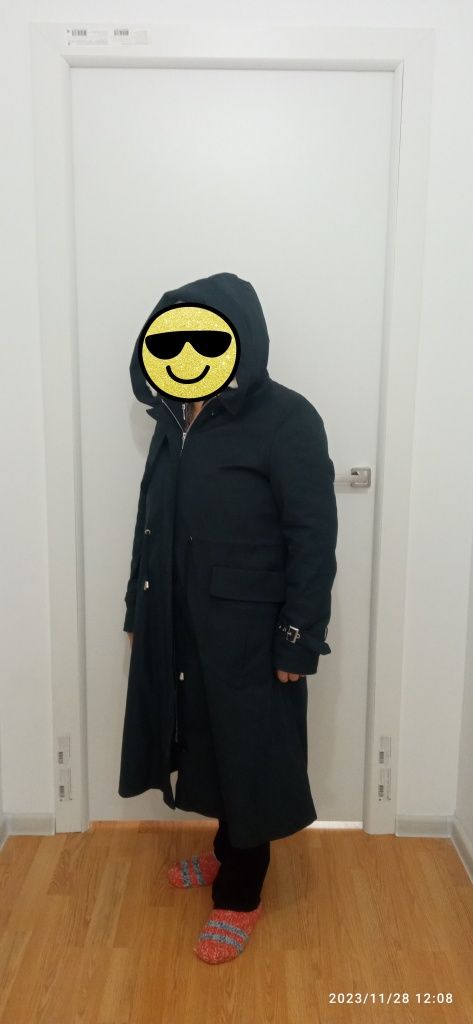 Зимняя парка темно синего цвета