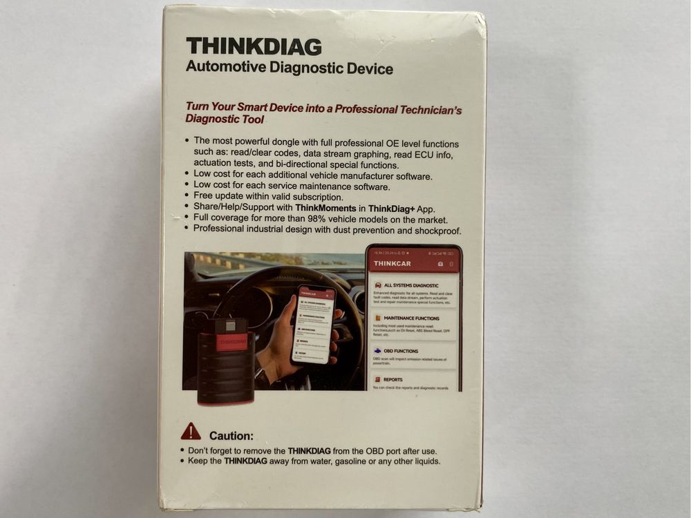 Автосканер Thinkcar Thinkdiag (100+ марок, 15 сервис. функций)