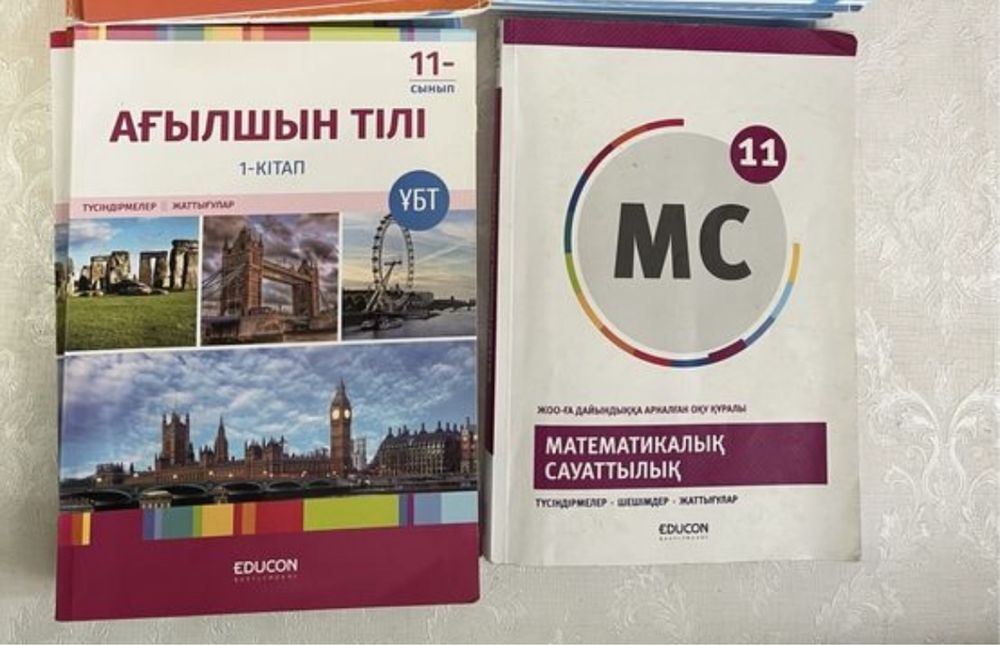 Книги по подготовке к ЕНТ, ҰБТ-ға дайындық кітаптары