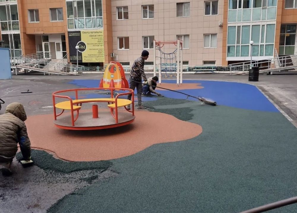 Резиновое покрытия, Тартановое покрытие!