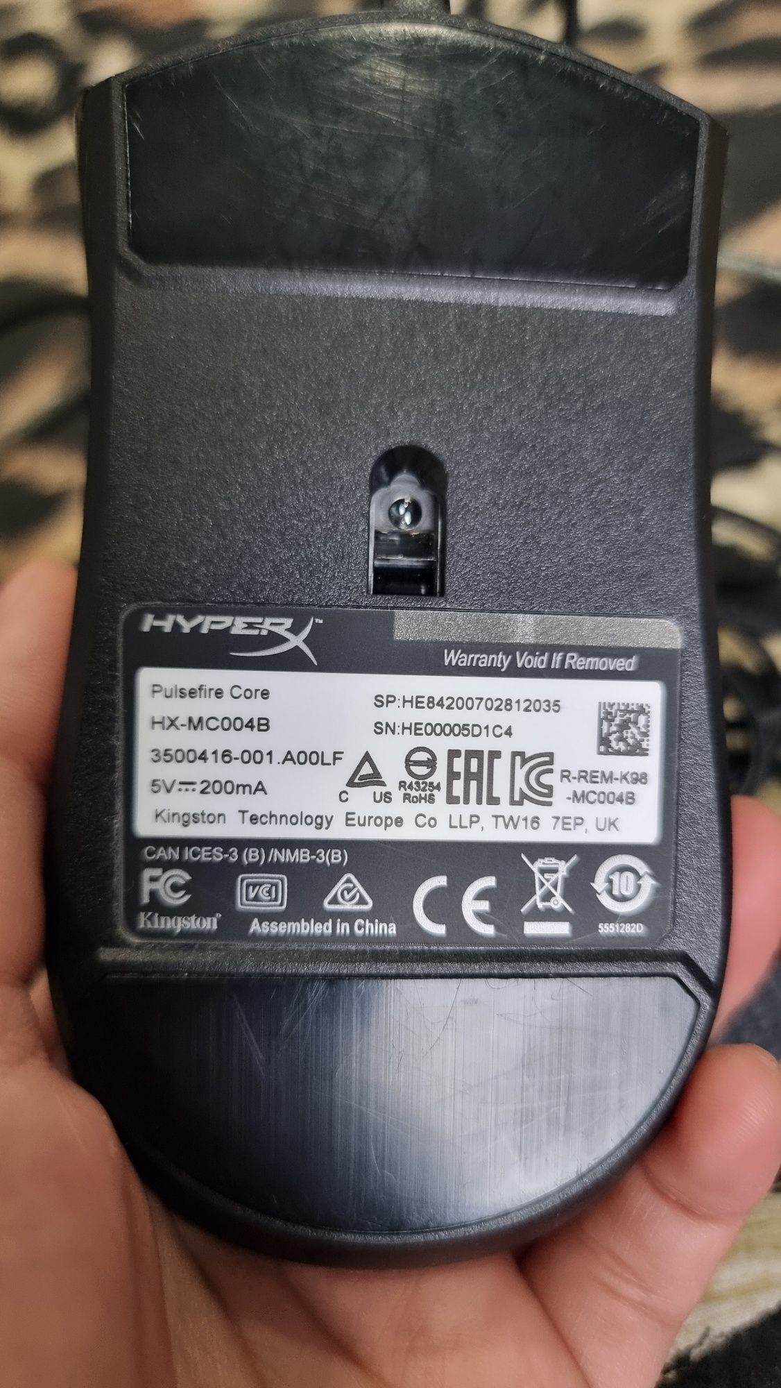 Мышь HyperX Pulsefire CORE HX-MC004B черный