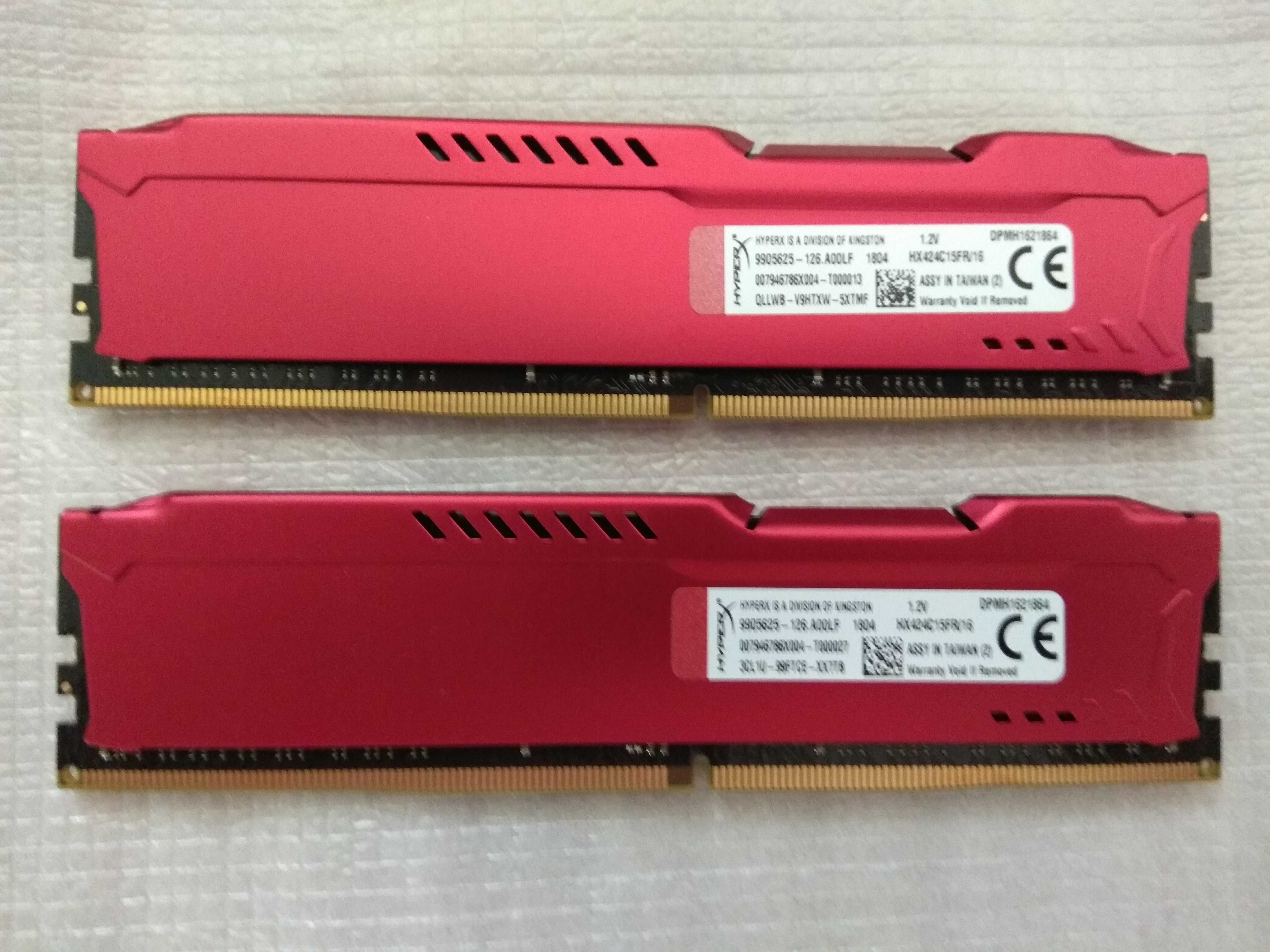 Продам ОЗУ HyperX Fury, 32Гб (2*16), DDR4, 2400 МГц, 19200 Мб/с.