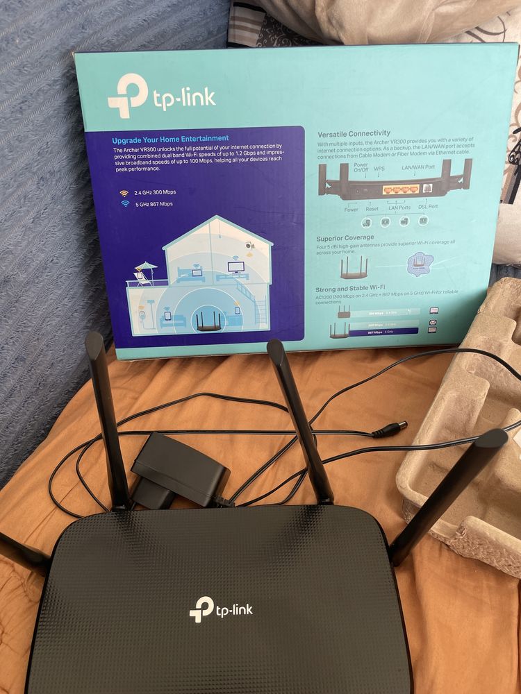 Wi-Fi модем роутер tp link ac1200 archer VR300