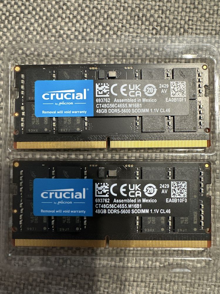 CRUCIAL DDR5 96 gb (2x48gb) 5600 SODIMM