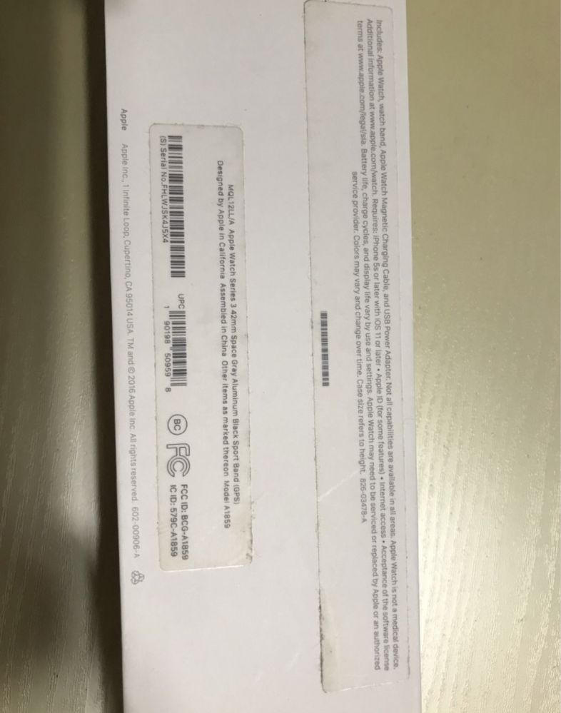 Apple Watch Series 3 42mm Space Gray
