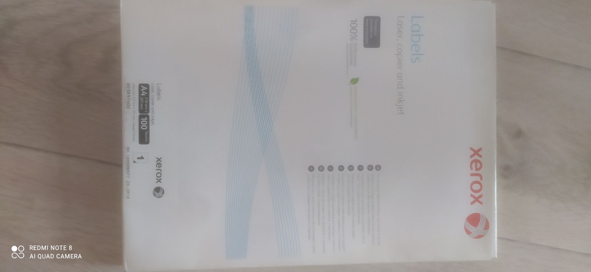 Бумага самоклеющаяся Xerox A4