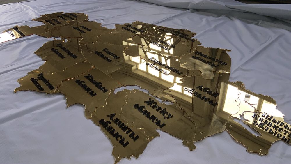 3D Карта Казахстана и Карта Мира под заказ