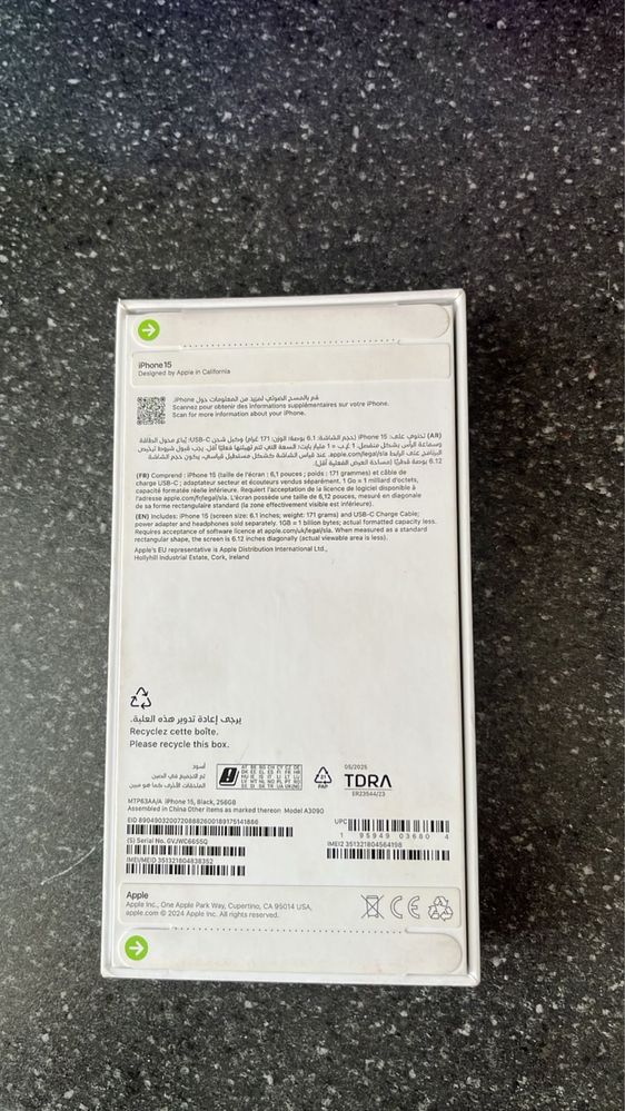 Iphone 15 256gb черный цвет