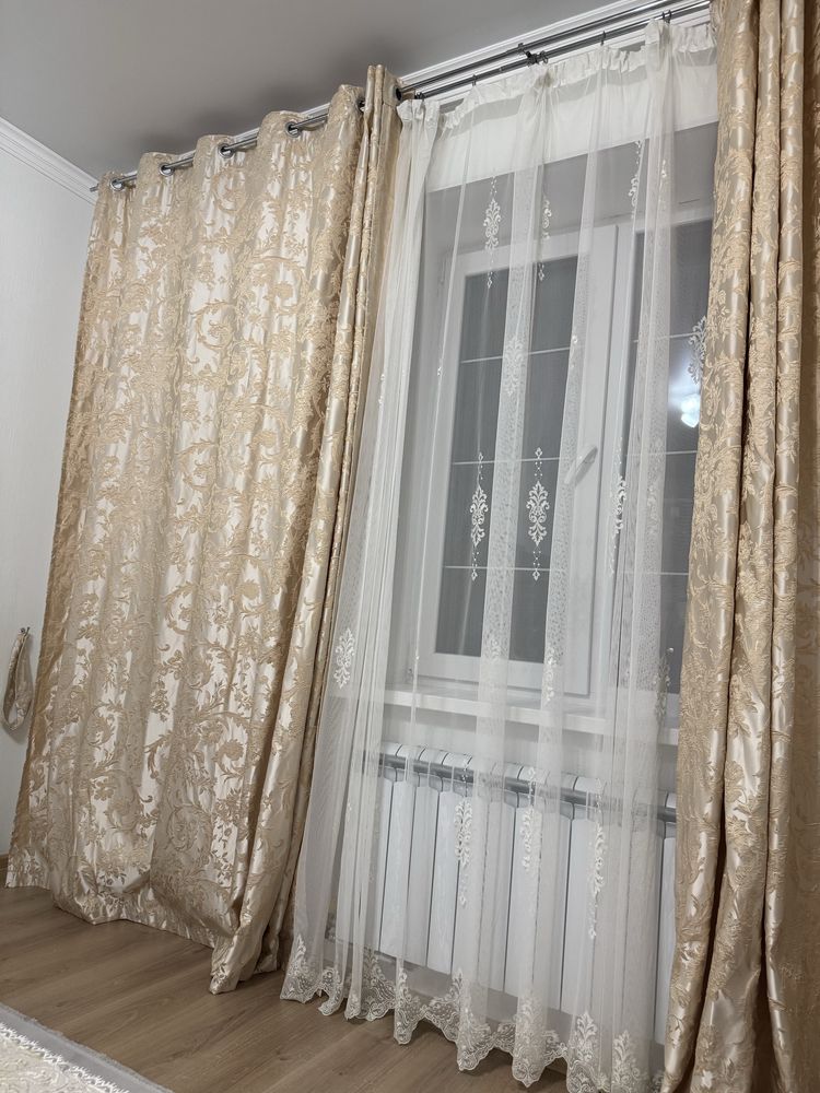 Продам шторы с тюлью