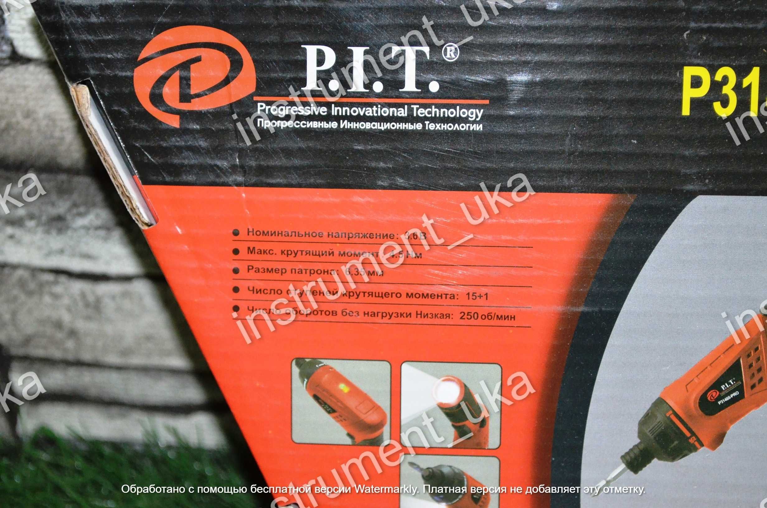 "P.I.T." Аккумуляторная отвертка 3.6v
