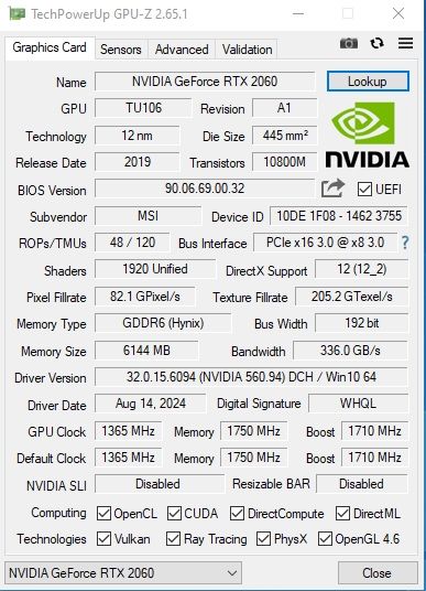 Видеокарта RTX 2060