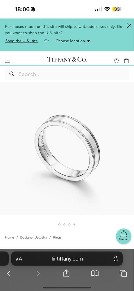Обручальные кольца Tiffany из платины с бриллиантами