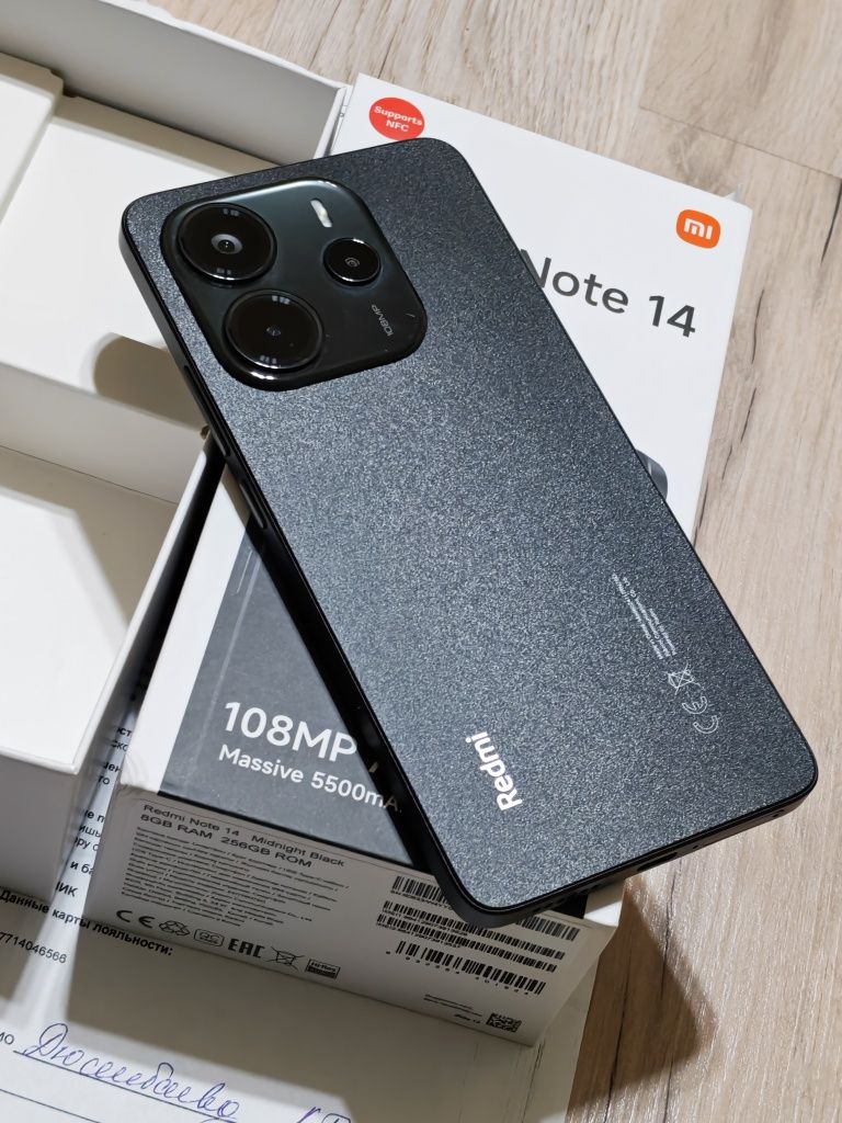 Redmi Note 14 256 gb Ram 8 полный комплект