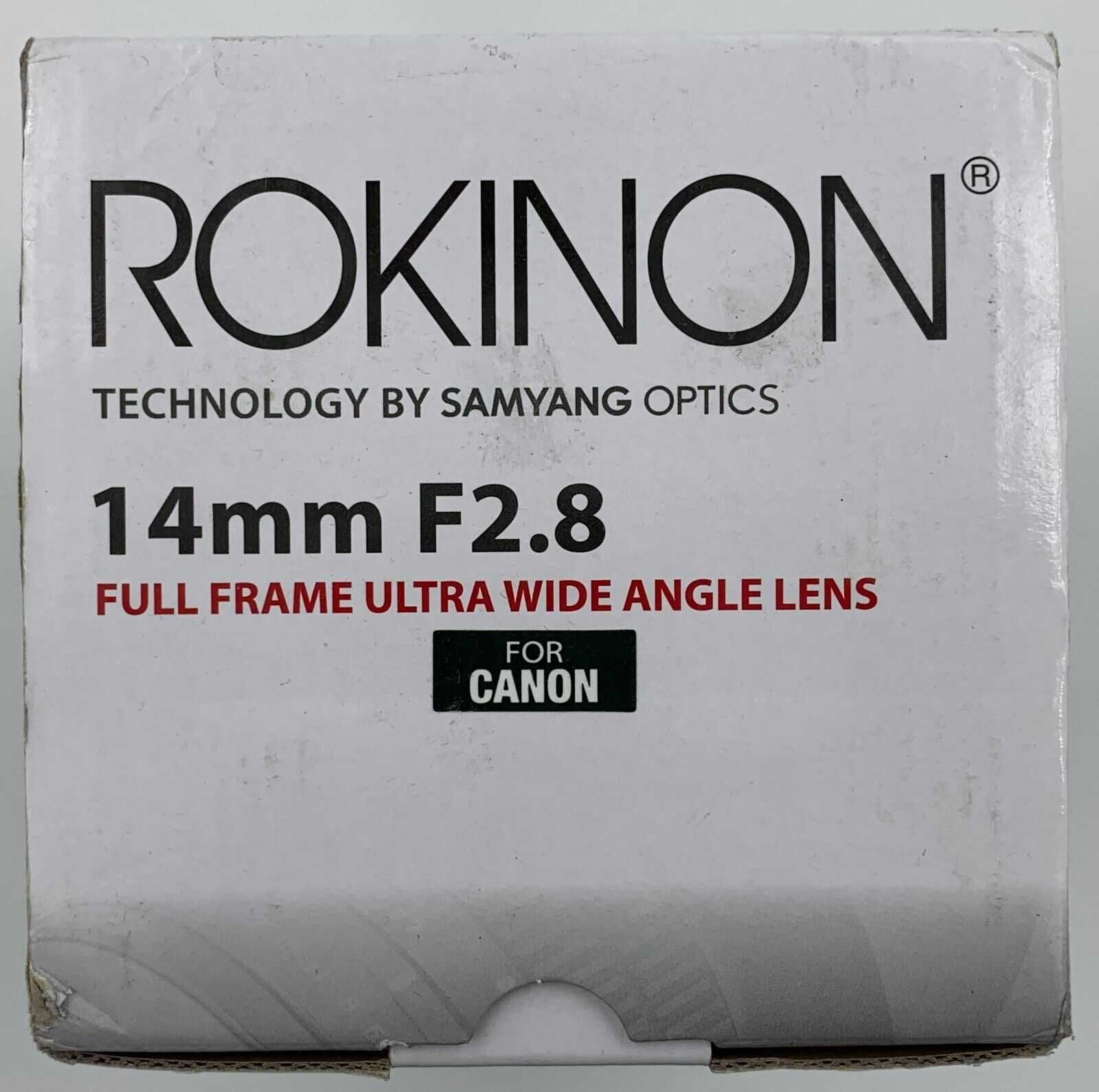 Сверхширокоугольный объектив Rokinon FE14M-C 14 мм F2.8 для Canon