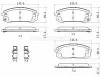 Колодки тормозные Спереди       Hyundai Sonata