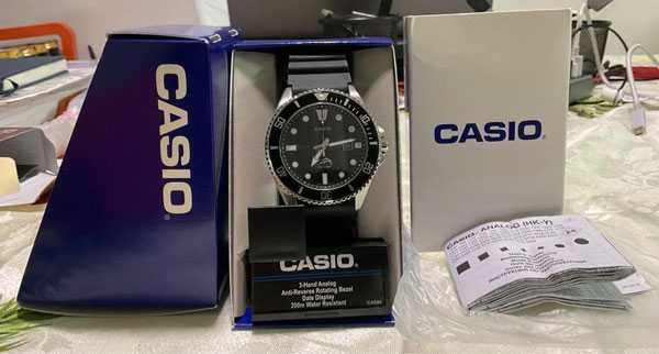 Часы casio diver, мужские очень стильные, новые