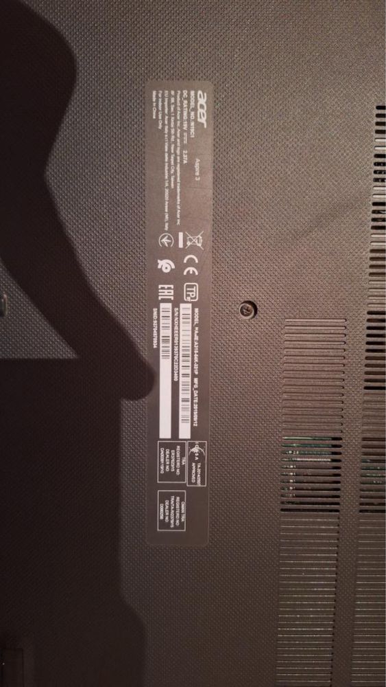 Ноут acer aspire 3A315-54K