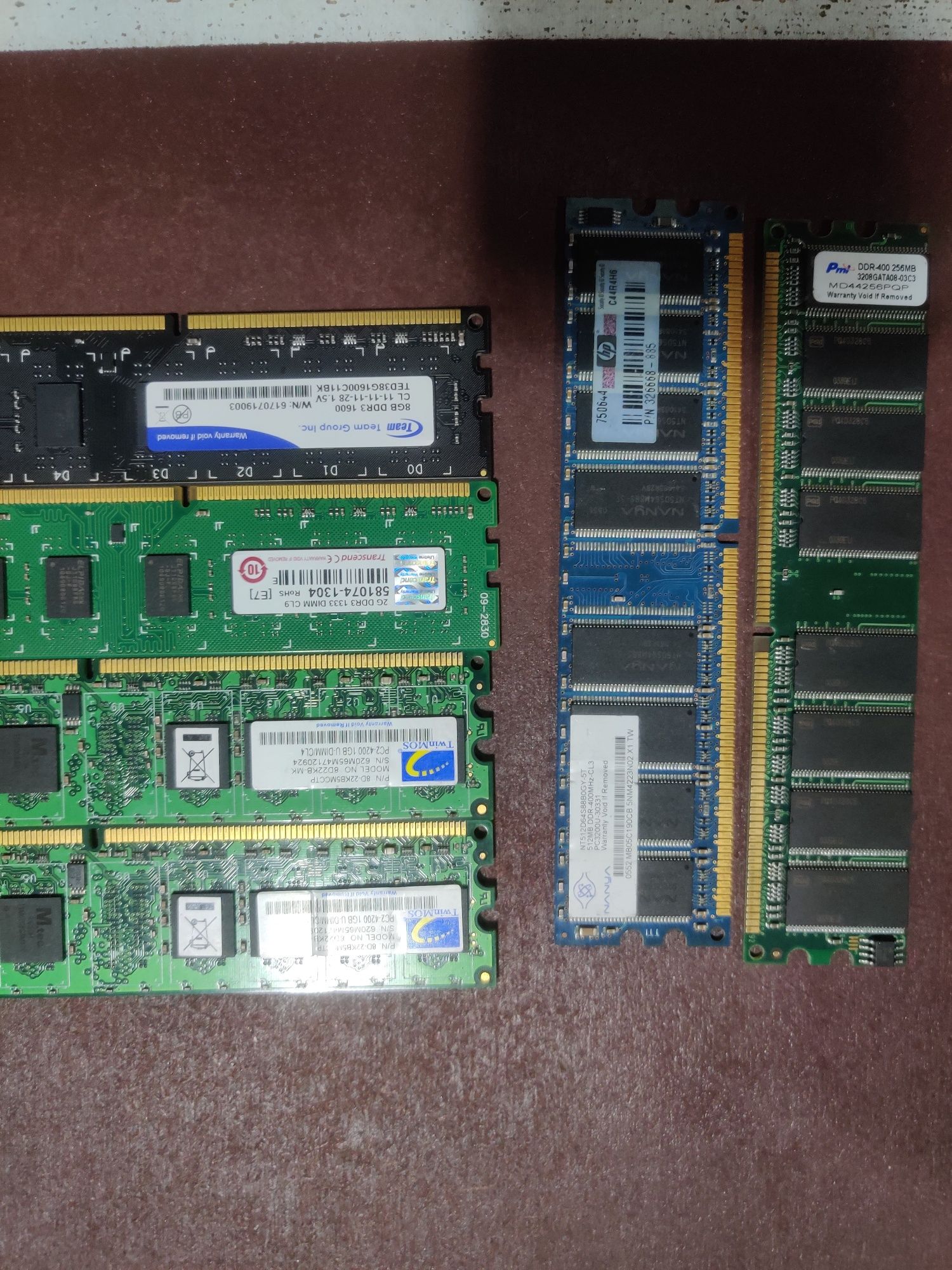 ОЗУ ddr4 ddr3 8GB 2GB 1GB