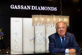 Гвоздик с природным бриллиантом 0,12 карат Голландия Gassan Diamonds
