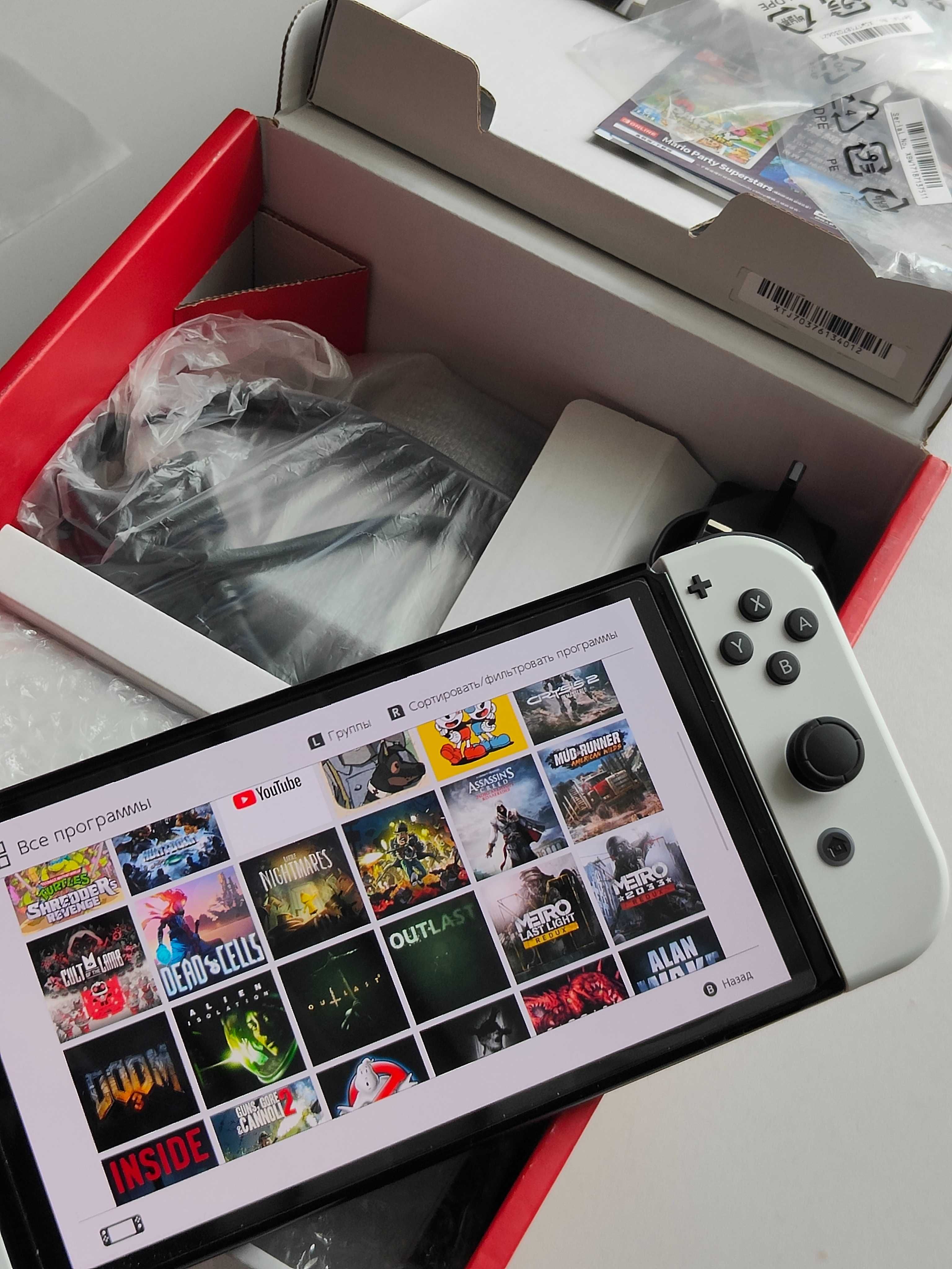 Nintendo Switch OLED + 38 игр + 256Гб