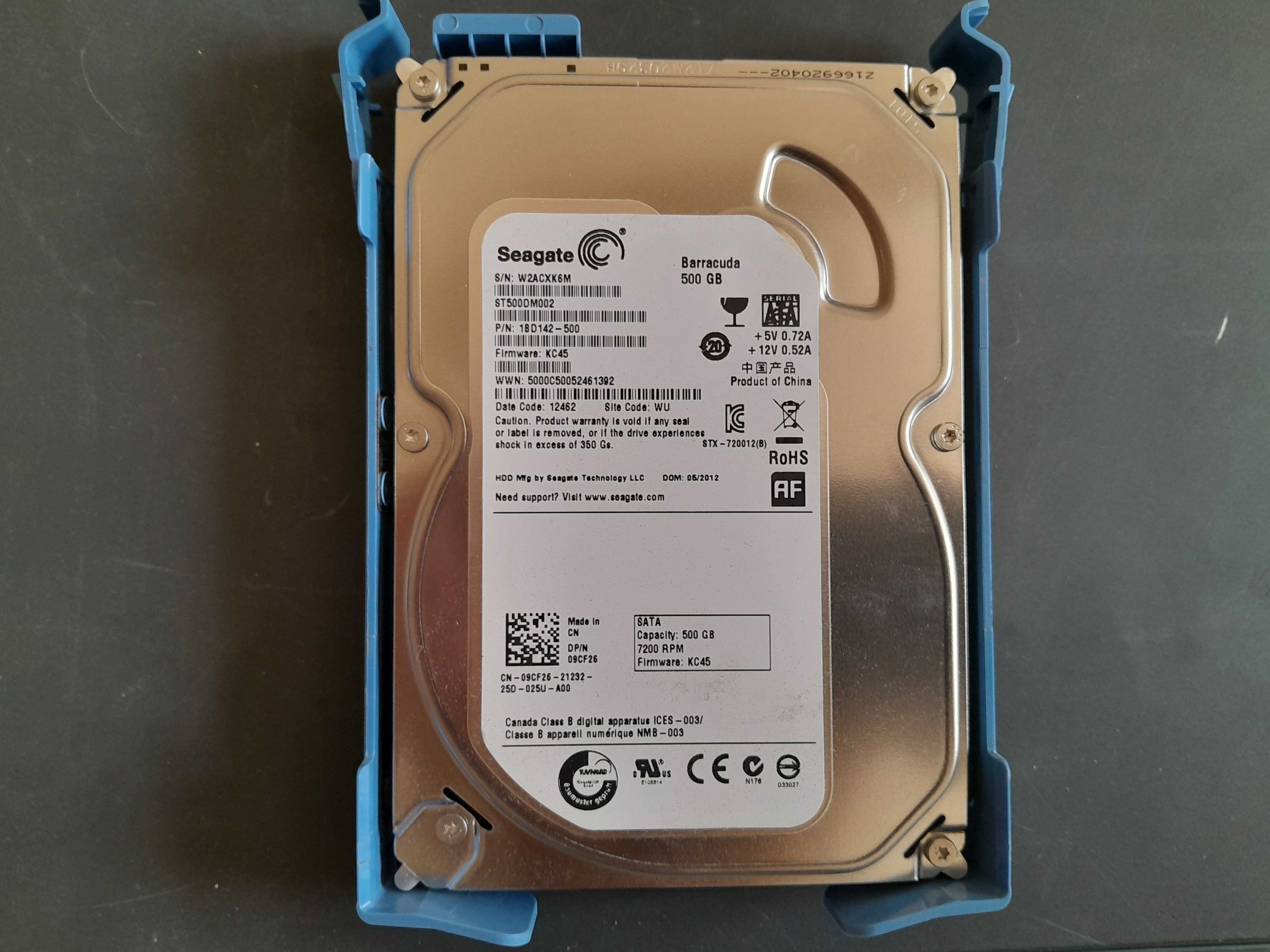 Жёсткий диск Seagate Barracuda 500Gb с салазками