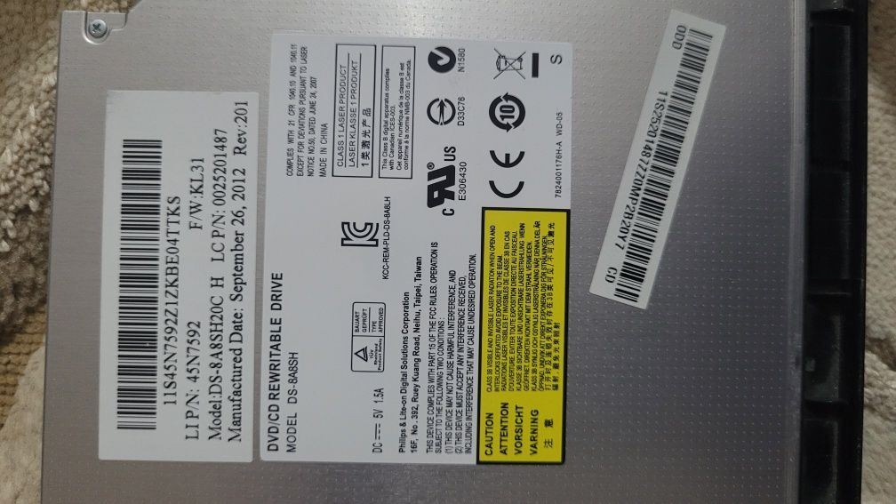 Оперативная память, дисковод от ноутбука от lenovo g580