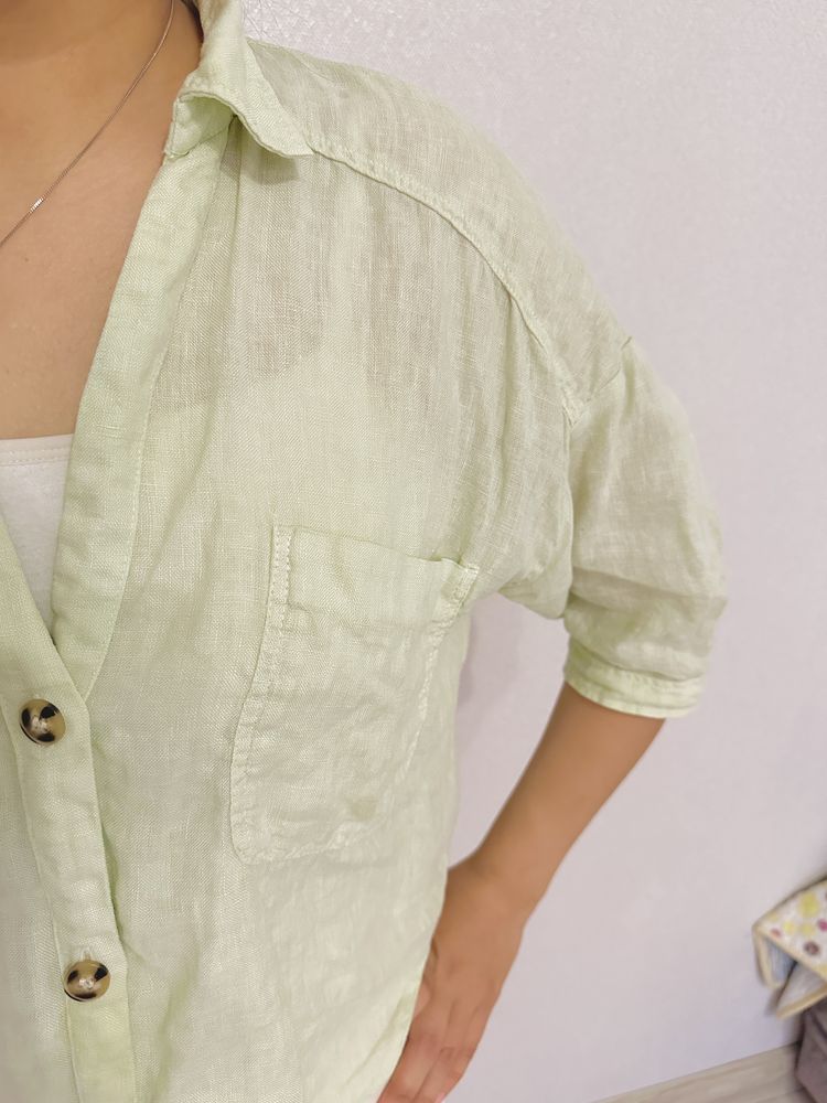 ZARA рубашка. Лён 100%