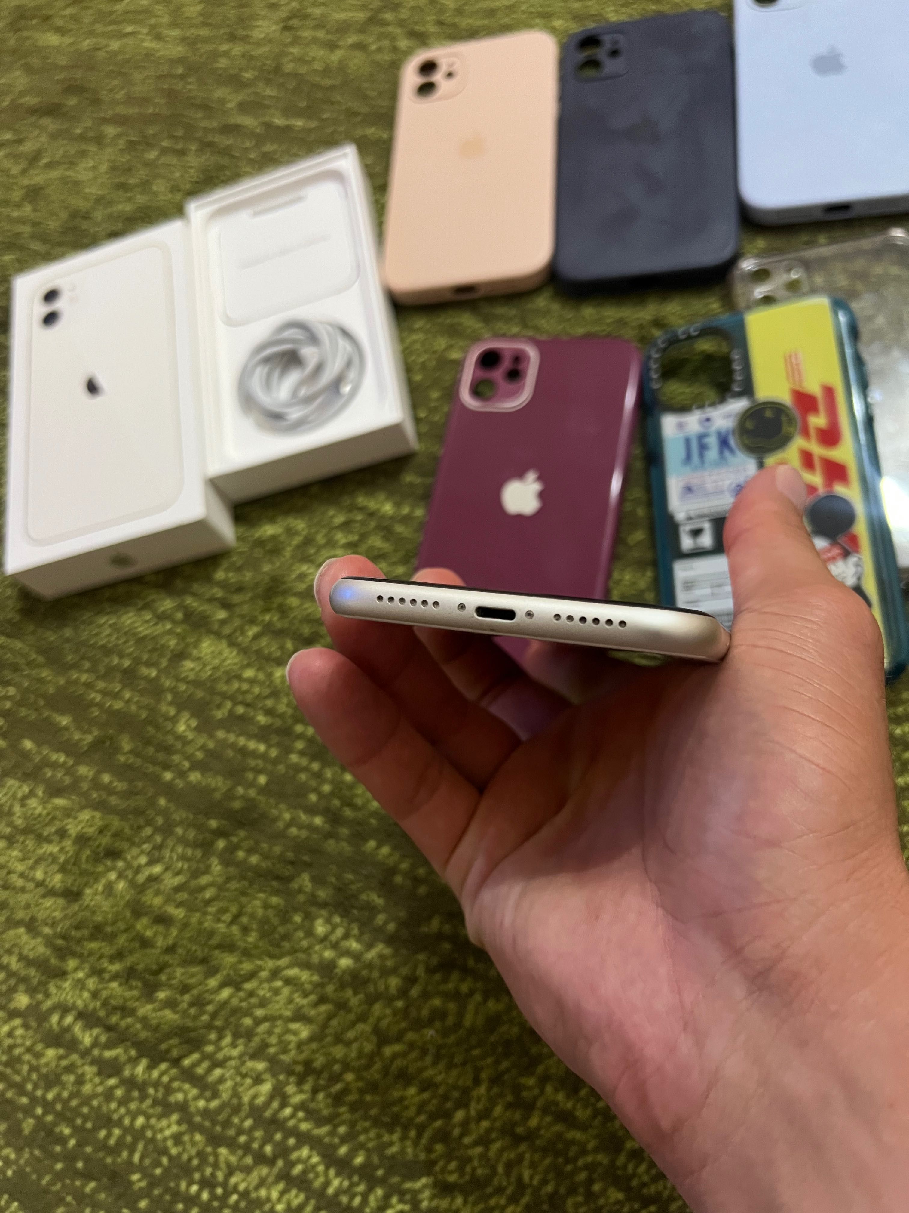 Iphone 11 128гб полный оригинал ремонт болмаган каробка зарядка тугел