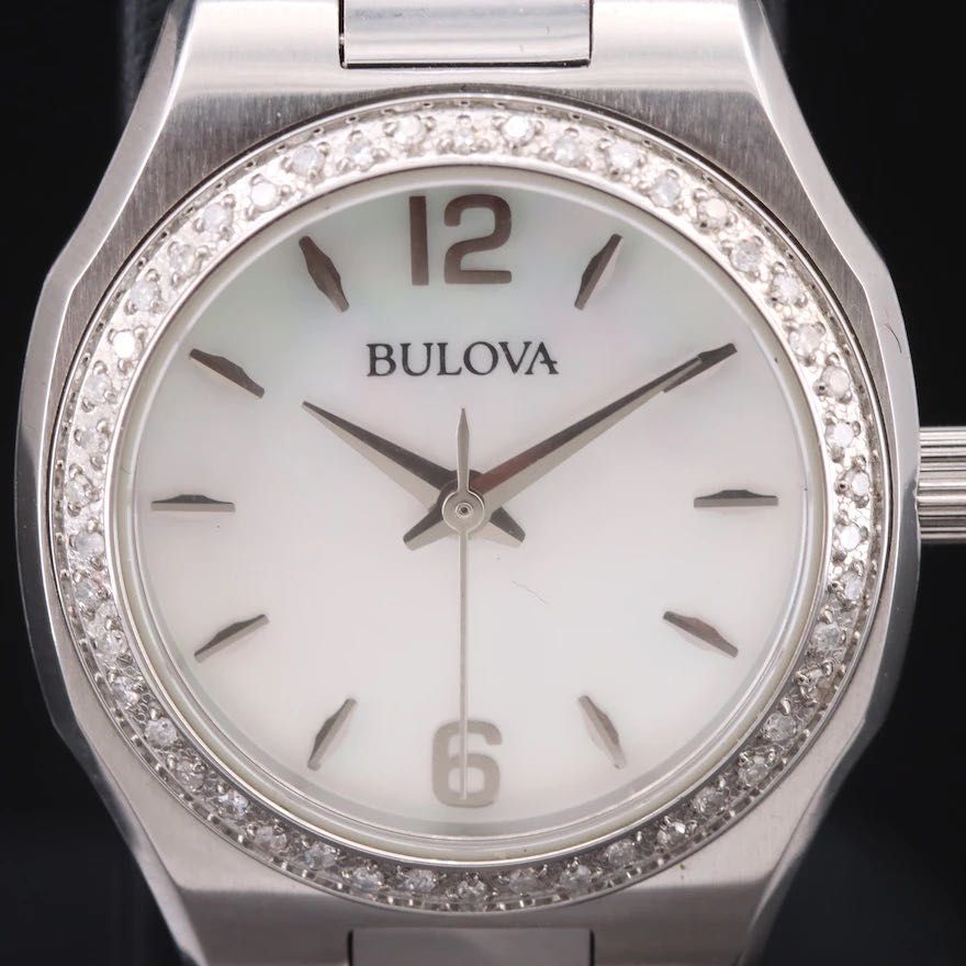 Часы Bulova оригинал с бриллиантовыми камнями