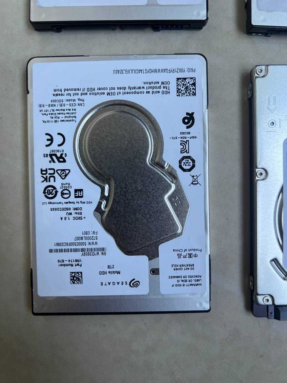 Жесткий диск 1000GB 2,5" здоровье 100%, минимальный пробег