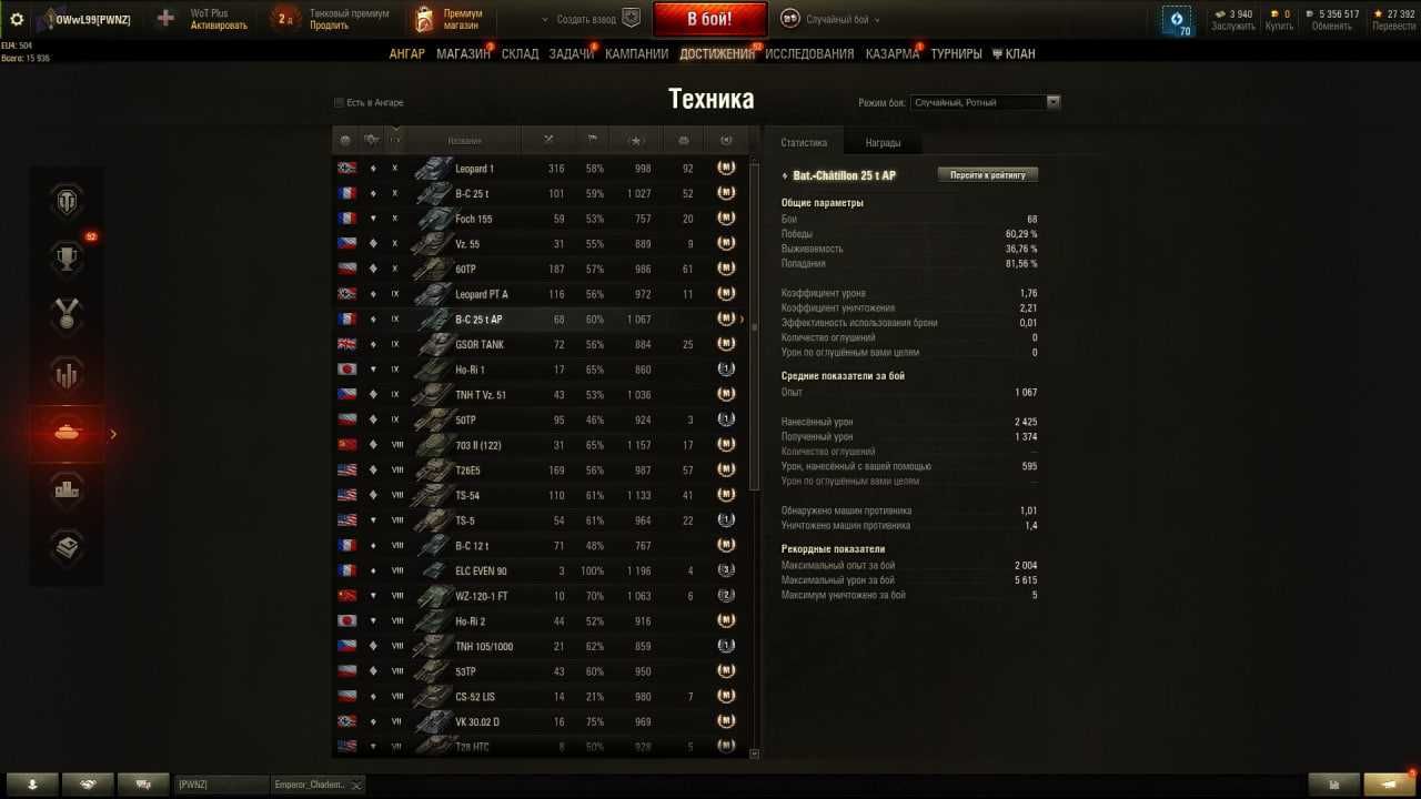 Продам аккаунт WOT!
