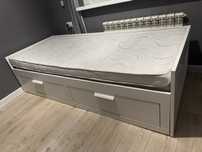 Детская или подросковая кровать Ikea Brimnes, с двумя матрасами,