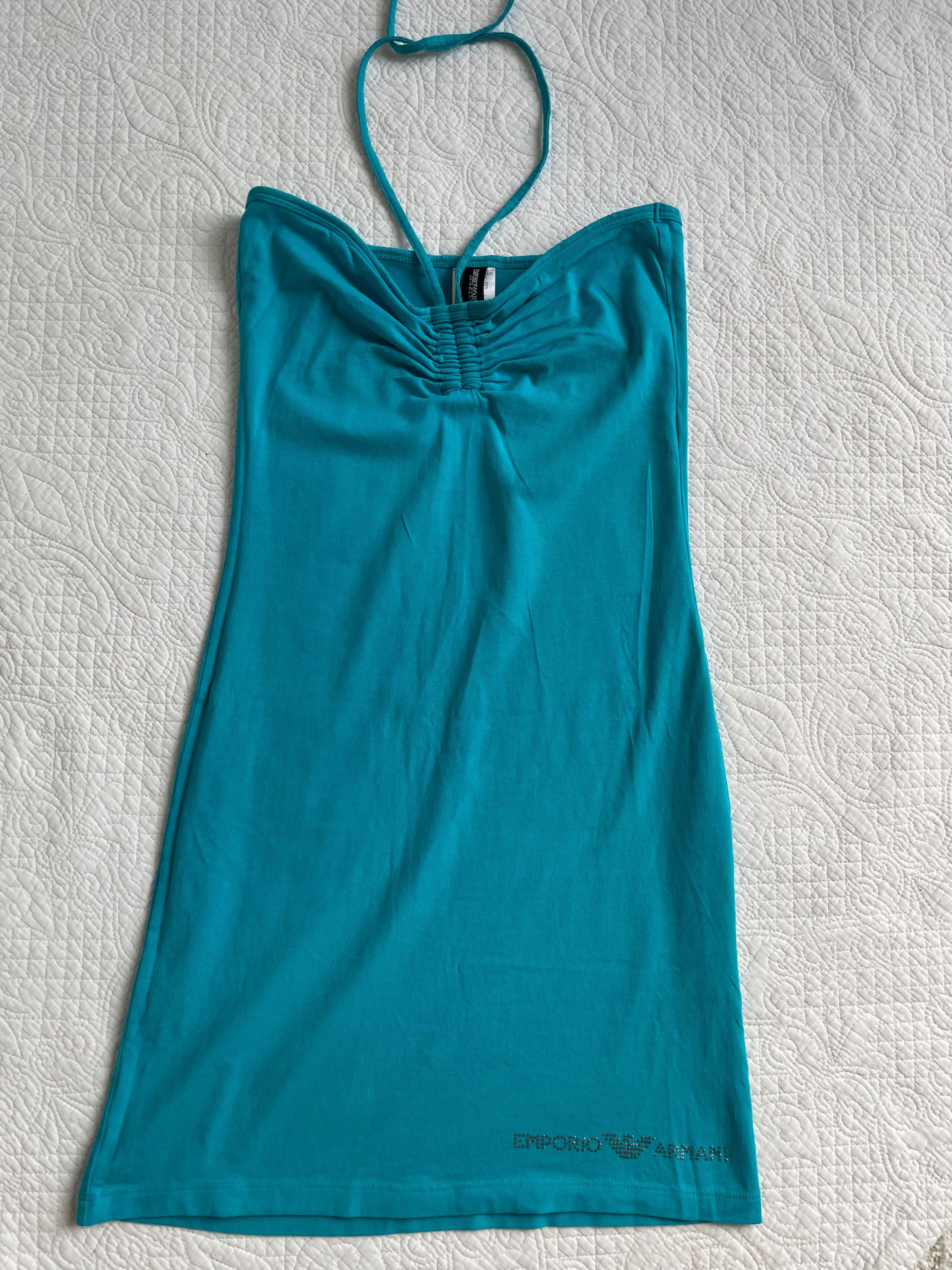 Сарафан от Emporio Armani цвета бирюзы, XS