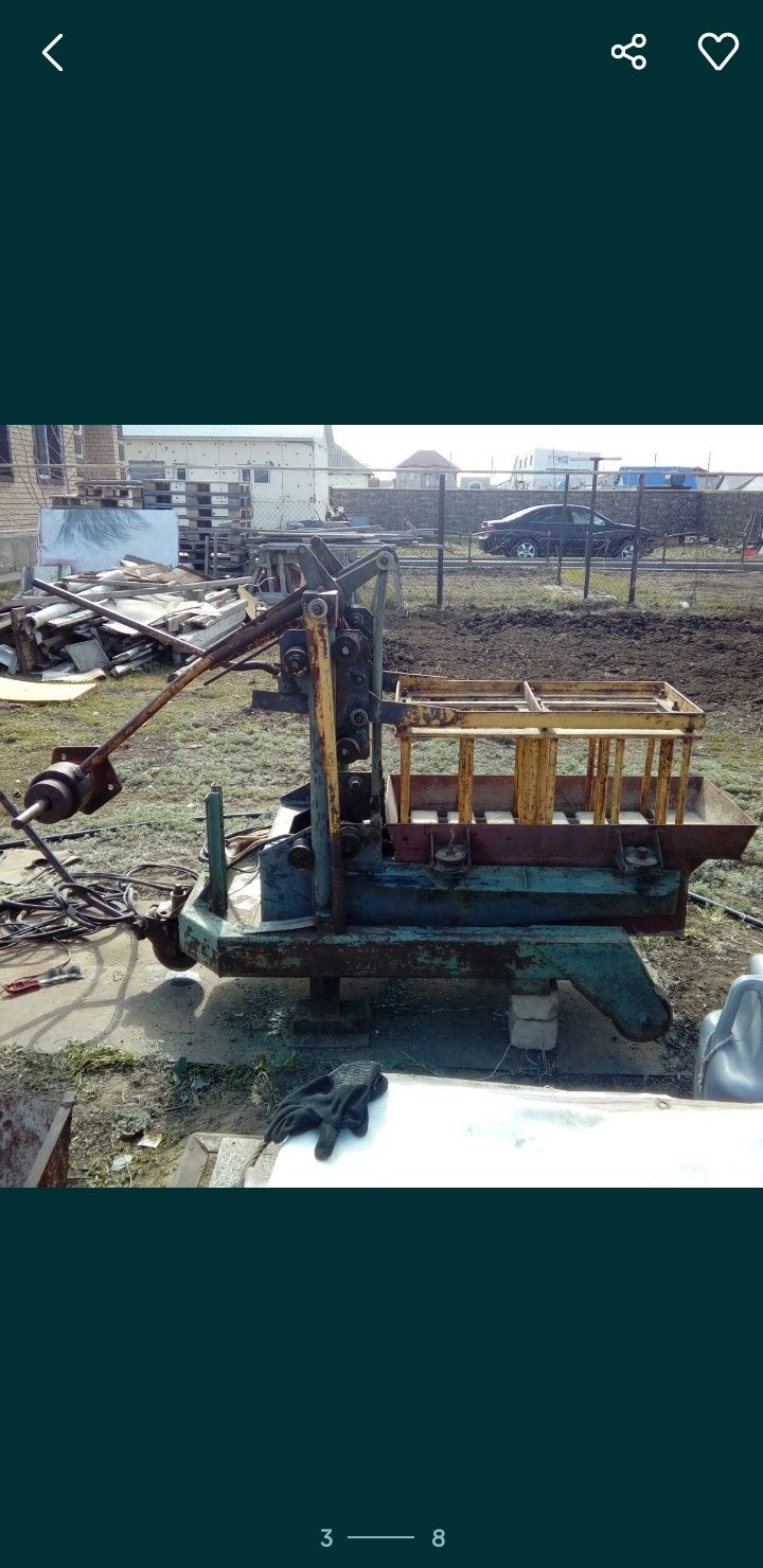 Продам станок на 380волть. для изготовление кирпича и для бизнеса .