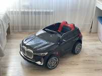 BMW черный, детская машина, электромобиль