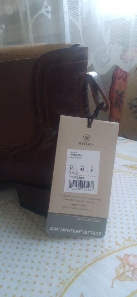 ARIAT. Мужские кожаные полусапожки 44 размер. США.