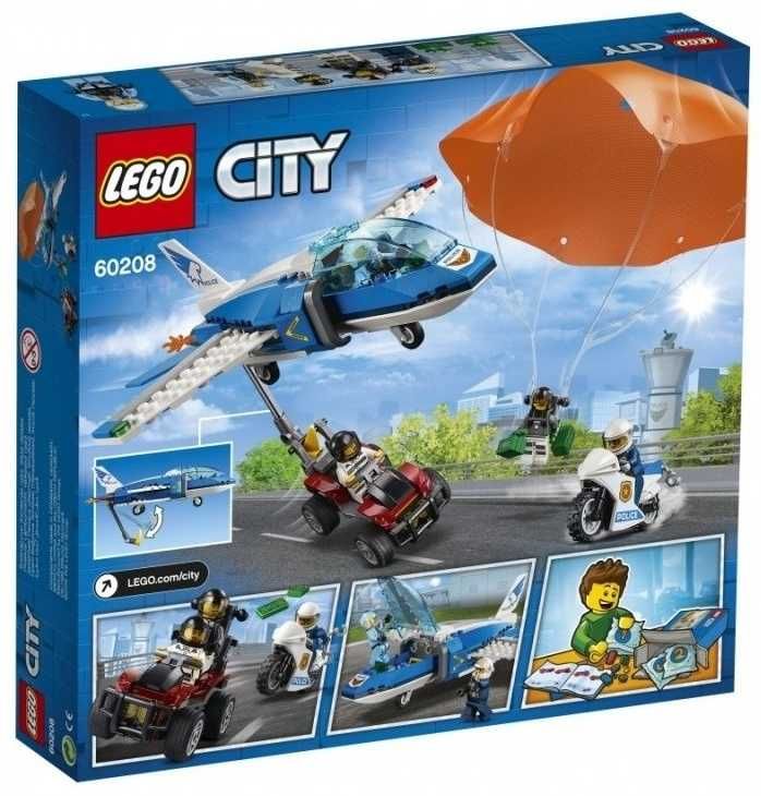 LEGO CITY день в школе 60329 Воздушная полиция арест парашютиста 60208