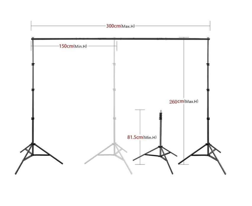 Держатель Крепление для фона ( ворота ) 2x2 / 2x3 / 2.6x3 / 2.8х3 м