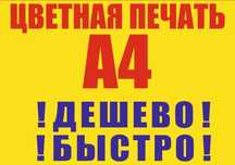 Распечатка цветная, фото, визиток итд.