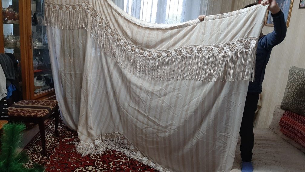 Готовый красивый тюль, Турция, ширина 6 метров