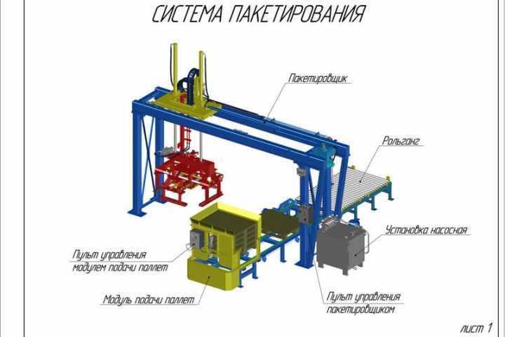 "РИФЕЙ"-Система штабелирования и пакетирования для вибропрессов